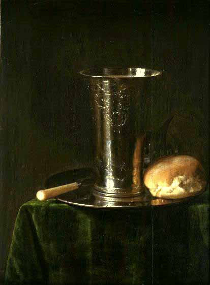 simon luttichuys Still life with a silver beaker